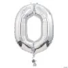 "0" Shaped 34" Mylar Number Balloon