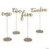 1 - 12 Gold Calligraphy Table Numbers - 12 Pc. -Party Decorations Sales Shop 1 12 gold calligraphy table numbers 12 pc 13731582