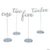 1 - 12 Silver Calligraphy Table Numbers - 12 Pc.