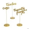 1 - 24 Gold Calligraphy Table Numbers -Party Decorations Sales Shop 1 24 gold calligraphy table numbers13767069