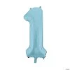 1 Blue Number 34" Mylar Balloon