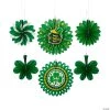 10" - 14" St. Patrick’s Day Hanging Paper Fans - 6 Pc. -Party Decorations Sales Shop 10 14 st patrick s day hanging paper fans 6 pc 13961796