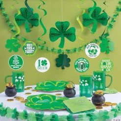 10 3/4" St. Patrick’s Day Hanging Clovers - 3 Pc. -Party Decorations Sales Shop 10 3 4 st patrick s day hanging clovers 3 pc 13674198 a02