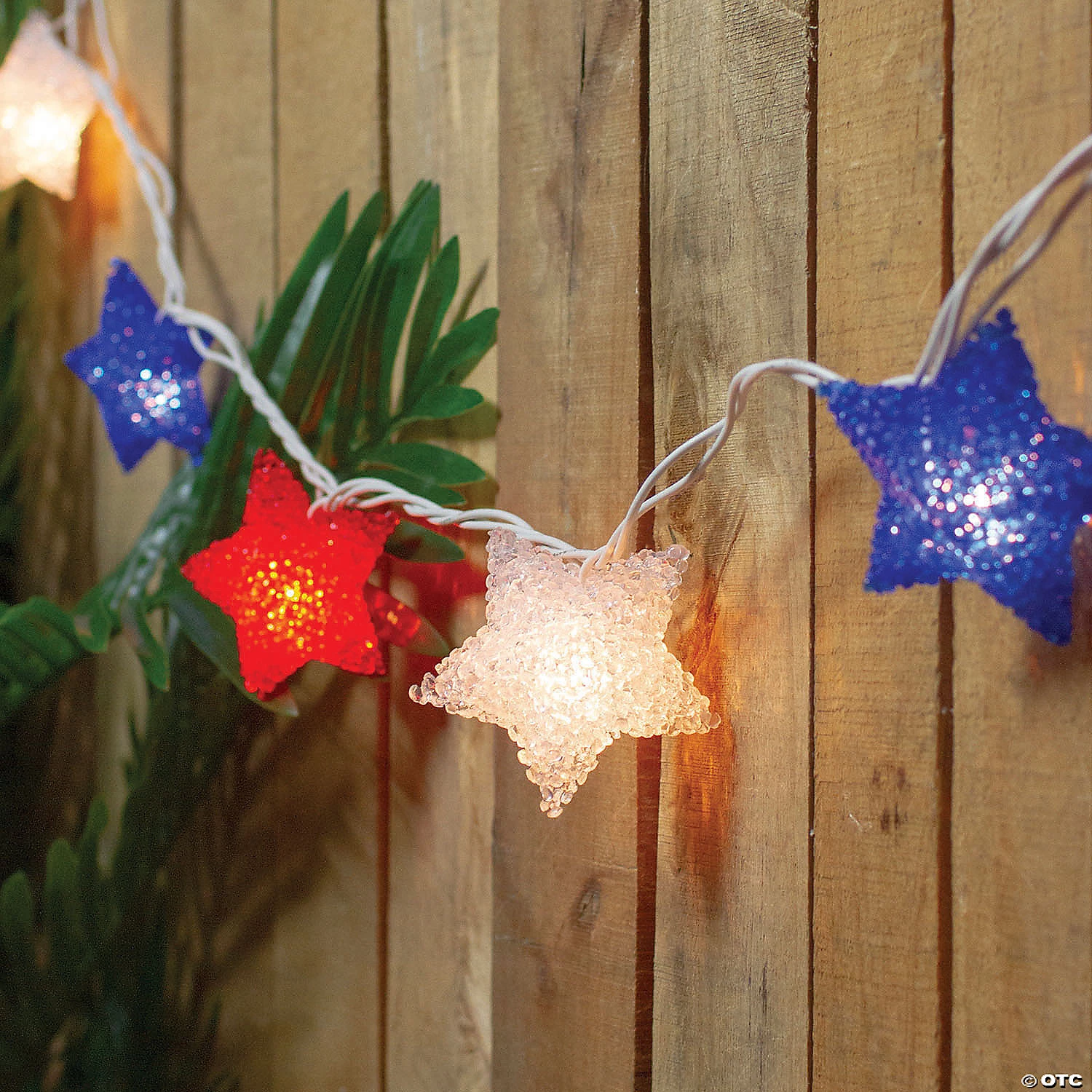 10-Count Red and Blue Fourth of July Star String Light Set, 5.25' White Wire 4 10-Count Red and Blue Fourth of July Star String Light Set, 5.25' White Wire - Image 2