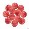 10" Red Bandana Hanging Paper Lanterns – 12 Pc.