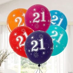 11" 21st Birthday Sparkle Latex Balloon Assortment – 6 Pc. 7 11" 21st Birthday Sparkle Latex Balloon Assortment – 6 Pc. -Party Decorations Sales Shop 11 21st birthday sparkle latex balloon assortment 6 pc 13838669 a02