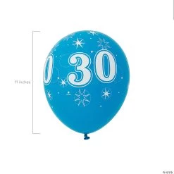 11" 30th Birthday Sparkle Latex Balloon Assortment – 6 Pc. -Party Decorations Sales Shop 11 30th birthday sparkle latex balloon assortment 6 pc 13838670 a01
