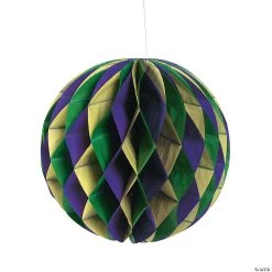 11" Mardi Gras Tissue Balls - 3 Pc.