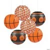 12" Basketball Hanging Paper Lanterns - 6 Pc. 2 12" Basketball Hanging Paper Lanterns - 6 Pc. -Party Decorations Sales Shop 12 basketball hanging paper lanterns 6 pc 13761183