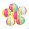 12" Beach Ball Hanging Paper Lanterns - 6 Pc. -Party Decorations Sales Shop 12 beach ball hanging paper lanterns 6 pc 3 9172