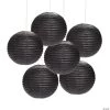 12" Solid Color Paper Lanterns - 6 Pc. -Party Decorations Sales Shop 12 black hanging paper lanterns 6 pc 3 8966