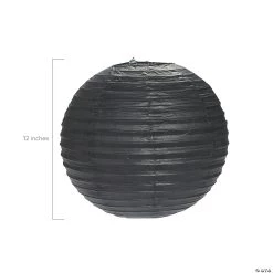 Party Decorations Sales Shop -Party Decorations Sales Shop 12 black hanging paper lanterns 6 pc 3 8966 a01