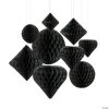 Hanging Paper Honeycomb Decoration Assortment - 12 Pc. -Party Decorations Sales Shop 12 black honeycomb hanging decoration assortment 12 pc 13944212
