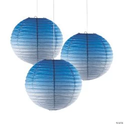 Ombre Hanging Paper Lanterns - 3 Pc.