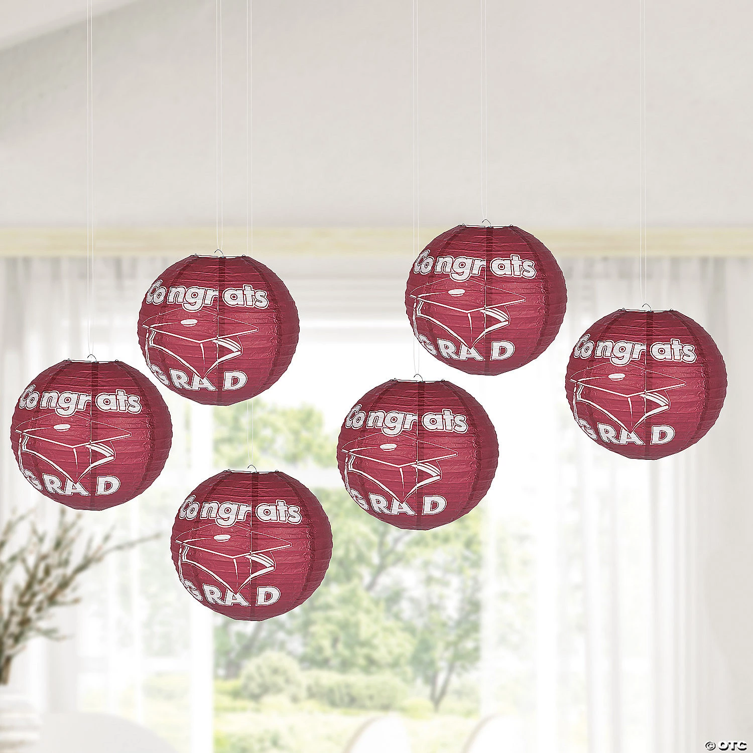 12" Congrats Grad Paper Lanterns - 6 Pc. 5 12" Congrats Grad Paper Lanterns - 6 Pc. - Image 3