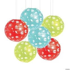 12" Camp Party Hanging Lanterns – 6 Pc.