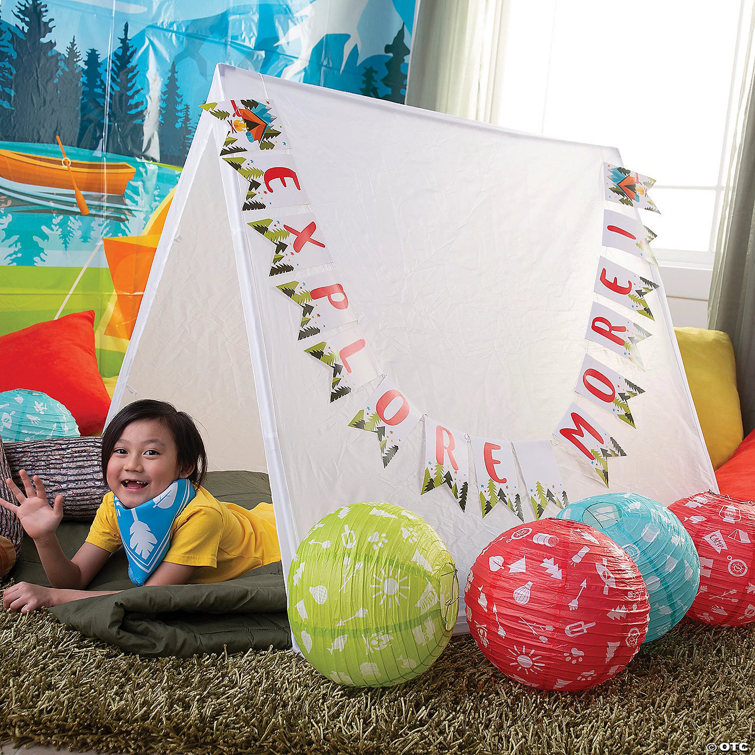 12" Camp Party Hanging Lanterns – 6 Pc. 5 12" Camp Party Hanging Lanterns – 6 Pc. - Image 3