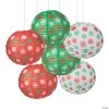 12" Christmas Snowflake Hanging Paper Lanterns - 6 Pc. 2 12" Christmas Snowflake Hanging Paper Lanterns - 6 Pc. -Party Decorations Sales Shop 12 christmas snowflake hanging paper lanterns 6 pc 13778920