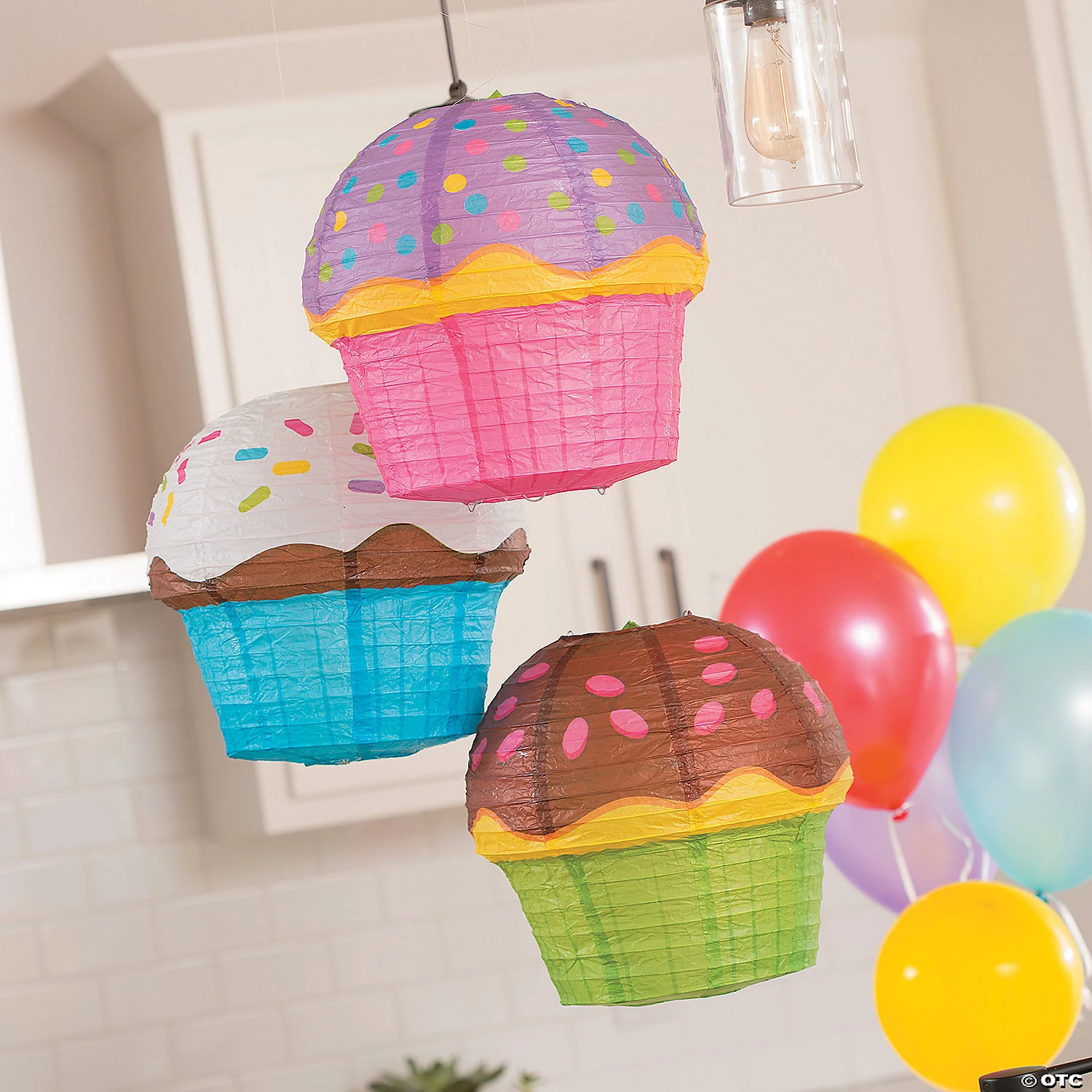 12" Cupcake Paper Lanterns - 6 Pc. 5 12" Cupcake Paper Lanterns - 6 Pc. - Image 3