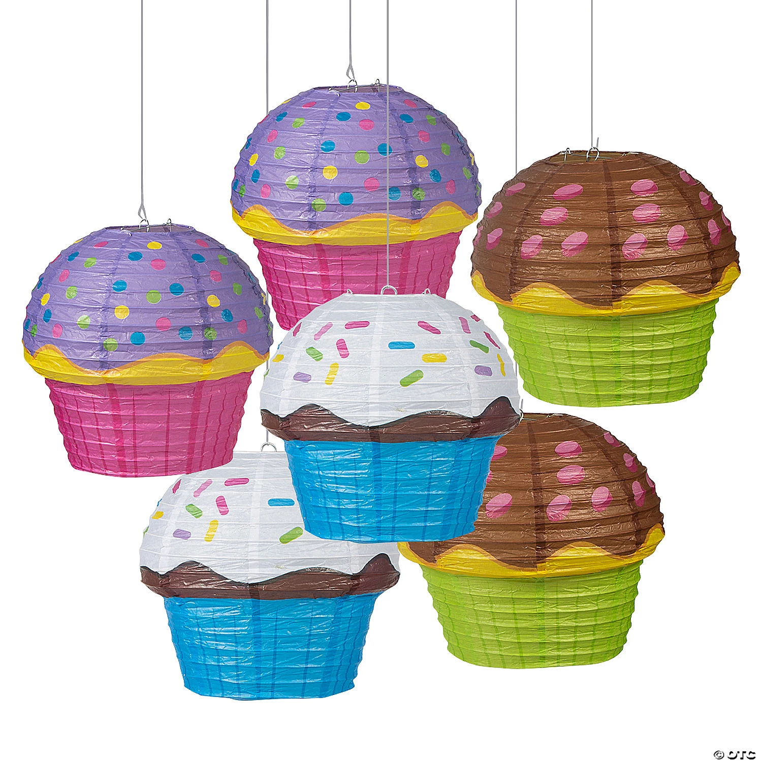 12" Cupcake Paper Lanterns - 6 Pc. 3 12" Cupcake Paper Lanterns - 6 Pc.