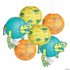 12" Dino Dig Hanging Paper Lanterns – 6 Pc.