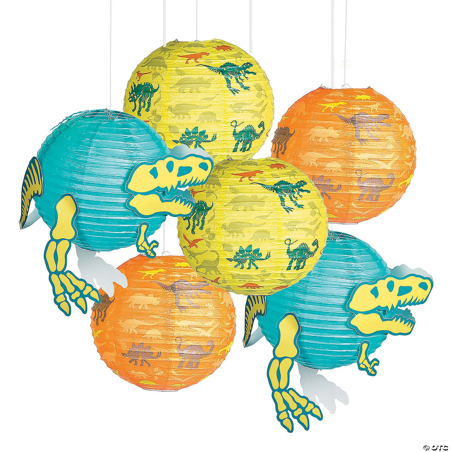 12" Dino Dig Hanging Paper Lanterns – 6 Pc. 3 12" Dino Dig Hanging Paper Lanterns – 6 Pc.
