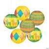 12" Fiesta Hanging Paper Lanterns - 6 Pc. -Party Decorations Sales Shop 12 fiesta hanging paper lanterns 6 pc 13728727
