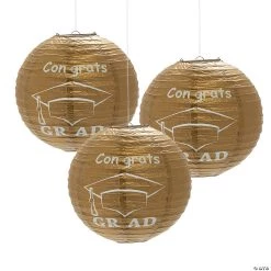 12" Congrats Grad Paper Lanterns - 6 Pc.