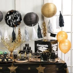 12" Solid Color Paper Lanterns - 6 Pc. 7 12" Solid Color Paper Lanterns - 6 Pc. -Party Decorations Sales Shop 12 gold hanging paper lanterns 6 pc 3 9165 a02