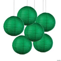 12" Solid Color Paper Lanterns - 6 Pc.