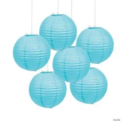 12" Solid Color Paper Lanterns - 6 Pc.