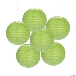 12" Solid Color Paper Lanterns - 6 Pc.