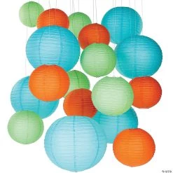 12" Solid Color Paper Lanterns - 6 Pc. -Party Decorations Sales Shop 12 lime green hanging paper lanterns 6 pc 3 8963 a02