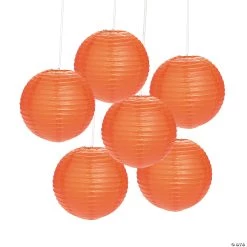 12" Solid Color Paper Lanterns - 6 Pc.