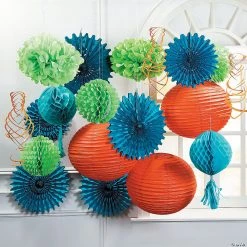 12" Solid Color Paper Lanterns - 6 Pc. 7 12" Solid Color Paper Lanterns - 6 Pc. -Party Decorations Sales Shop 12 orange hanging paper lanterns 6 pc 3 8962 a02