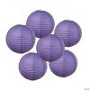 12" Solid Color Paper Lanterns - 6 Pc. -Party Decorations Sales Shop 12 purple hanging paper lanterns 6 pc 13647134