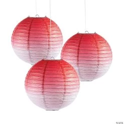 Ombre Hanging Paper Lanterns - 3 Pc.