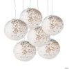 12" White & Gold Patterned Hanging Paper Lanterns - 6 Pc. -Party Decorations Sales Shop 12 white and gold patterned hanging paper lanterns 6 pc 13696794