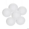 12" Solid Color Paper Lanterns - 6 Pc. -Party Decorations Sales Shop 12 white hanging paper lanterns 6 pc 3 8958