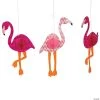 15 1/2" Flamingo Ceiling Decorations - 3 Pc. -Party Decorations Sales Shop 15 1 2 flamingo ceiling decorations 3 pc 13728469