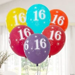 16th Birthday Sparkle 11" Latex Balloon Assortment - 6 Pc. 7 16th Birthday Sparkle 11" Latex Balloon Assortment - 6 Pc. -Party Decorations Sales Shop 16th birthday sparkle 11 latex balloon assortment 6 pc 13838667 a02