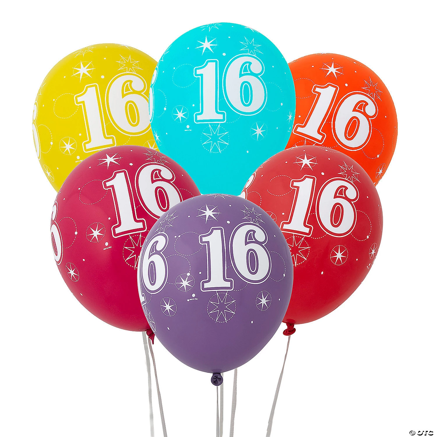 16th Birthday Sparkle 11" Latex Balloon Assortment - 6 Pc. 3 16th Birthday Sparkle 11" Latex Balloon Assortment - 6 Pc.