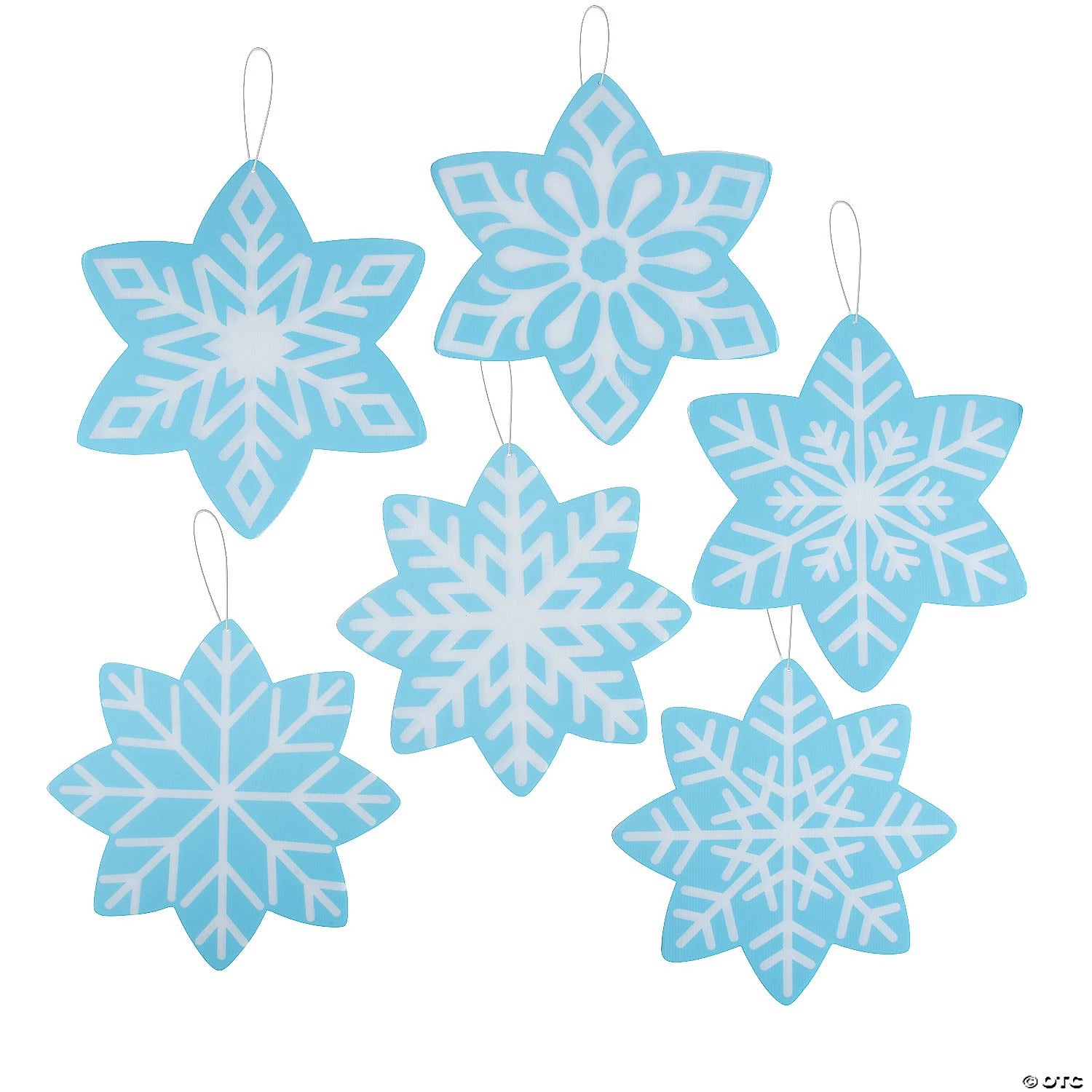 17" Large Snowflake Hanging Decorations - 6 Pc. 3 17" Large Snowflake Hanging Decorations - 6 Pc.