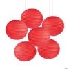Large Paper Lanterns - 6 Pc. -Party Decorations Sales Shop 18 red hanging paper lanterns 6 pc 13603882