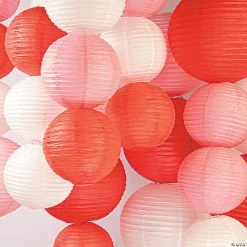 Large Paper Lanterns - 6 Pc. -Party Decorations Sales Shop 18 red hanging paper lanterns 6 pc 13603882 a02