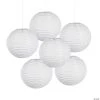 Large Paper Lanterns - 6 Pc. 1 Large Paper Lanterns - 6 Pc. -Party Decorations Sales Shop 18 white hanging paper lanterns 6 pc 13603884