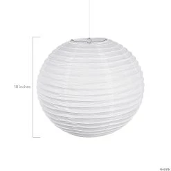 Large Paper Lanterns - 6 Pc. -Party Decorations Sales Shop 18 white hanging paper lanterns 6 pc 13603884 a01