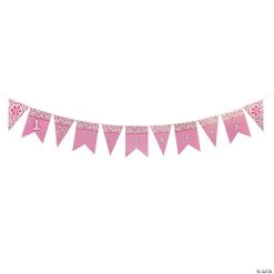 1st Birthday Cheetah Cardboard Pennant Banner