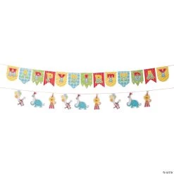 1st Birthday Circus Garland - 2 Pc.