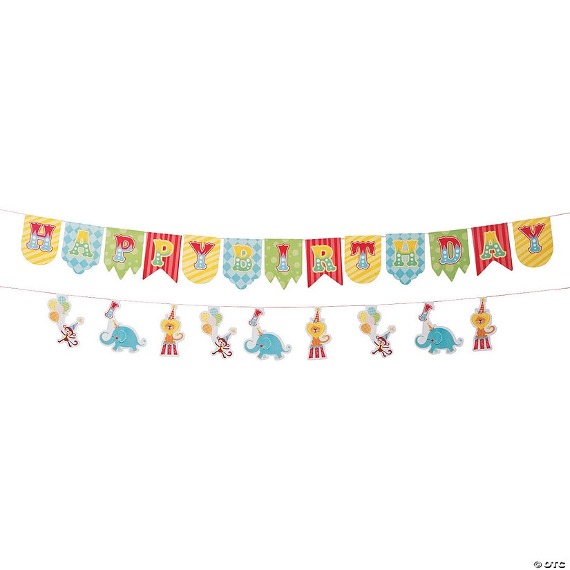 1st Birthday Circus Garland - 2 Pc. 3 1st Birthday Circus Garland - 2 Pc.